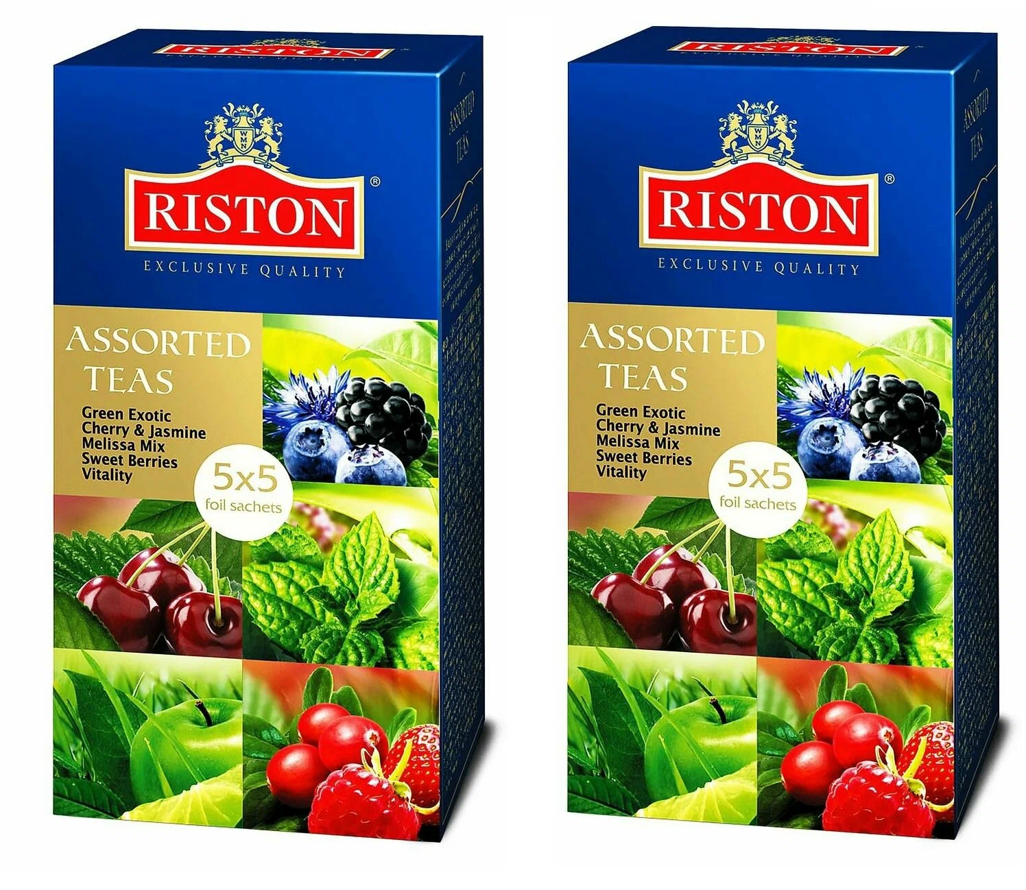 Чай травяной Riston Assorted Teas, ассорти, 25 пакетиков по 2 г, 2 упаковки