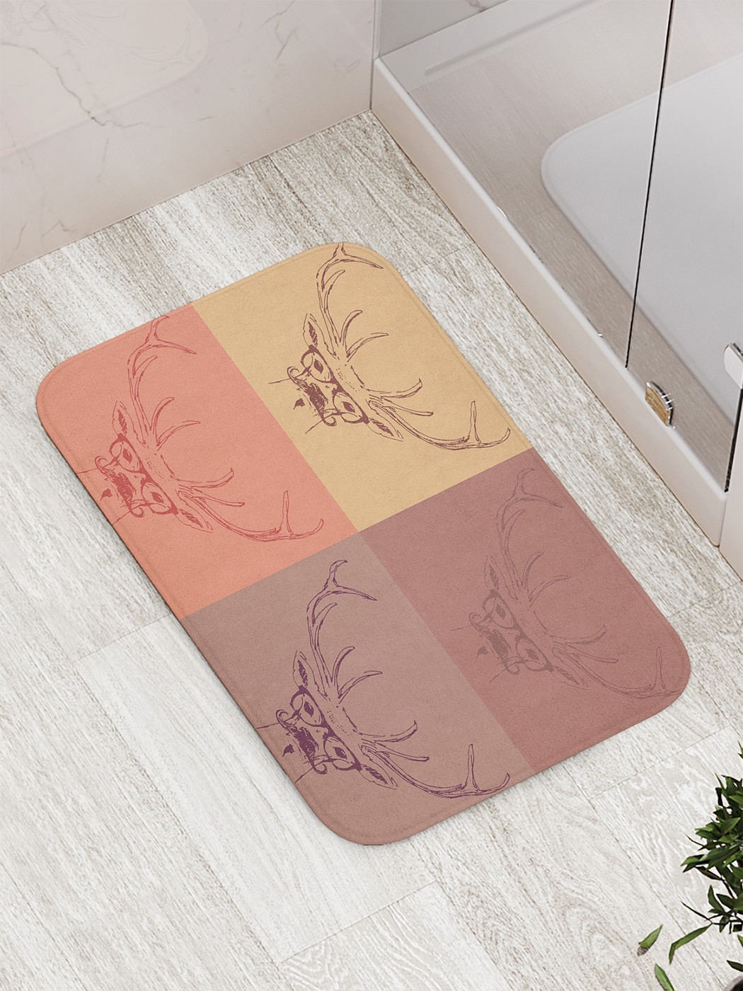 

Коврик противоскользящий для ванной, сауны, бассейна, 77х52 см bath_89052 JoyArty