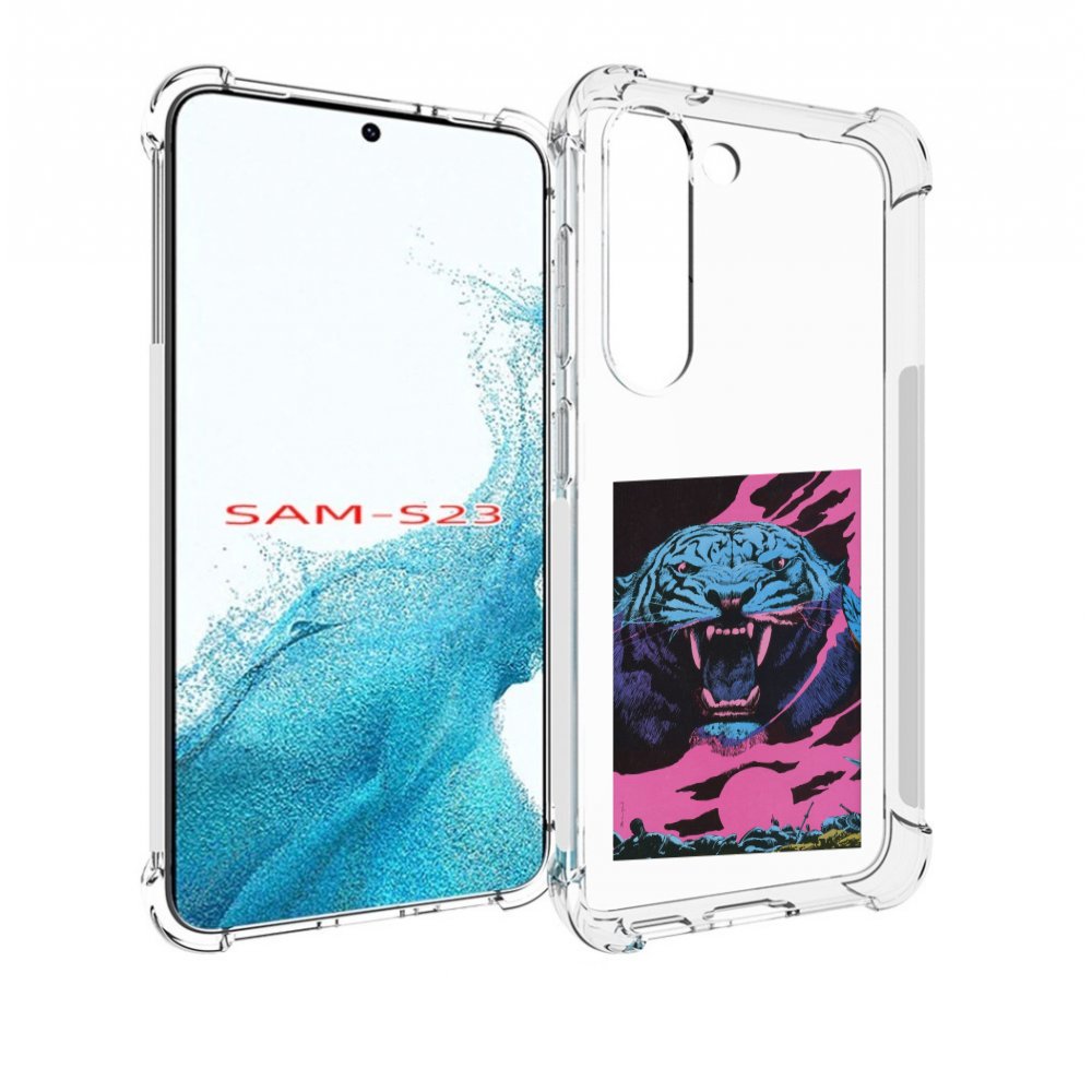 

Чехол MyPads лев с розовыми зубами для Samsung Galaxy S23, Прозрачный, Tocco