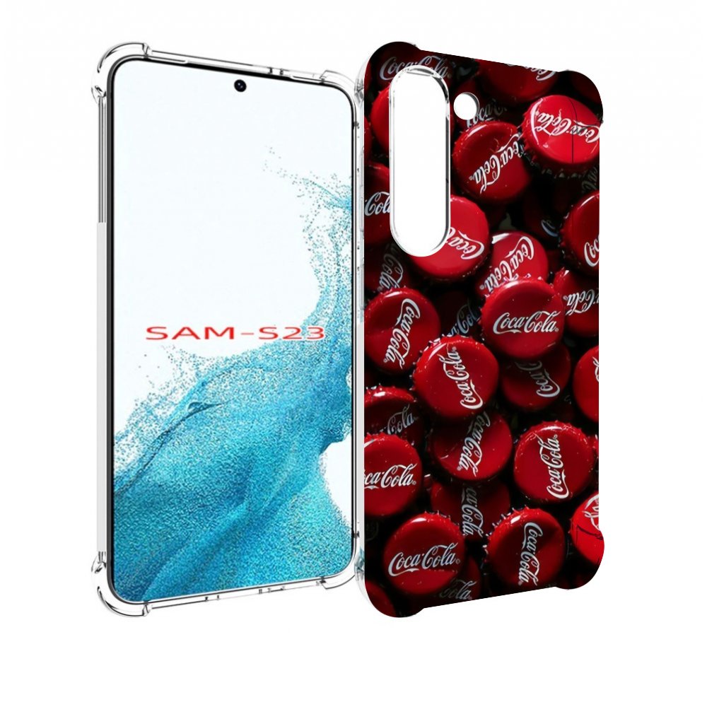

Чехол MyPads крышки от кокаколы для Samsung Galaxy S23, Прозрачный, Tocco