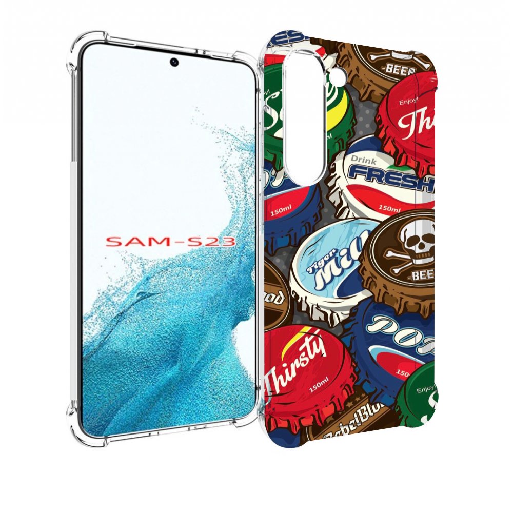

Чехол MyPads крышки от баночек для Samsung Galaxy S23, Прозрачный, Tocco
