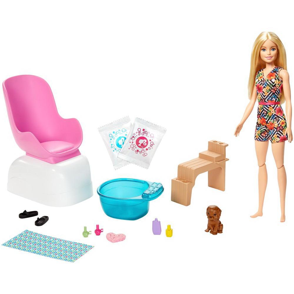 фото Кукла mattel barbie, игровой набор для маникюра и педикюра ghn07