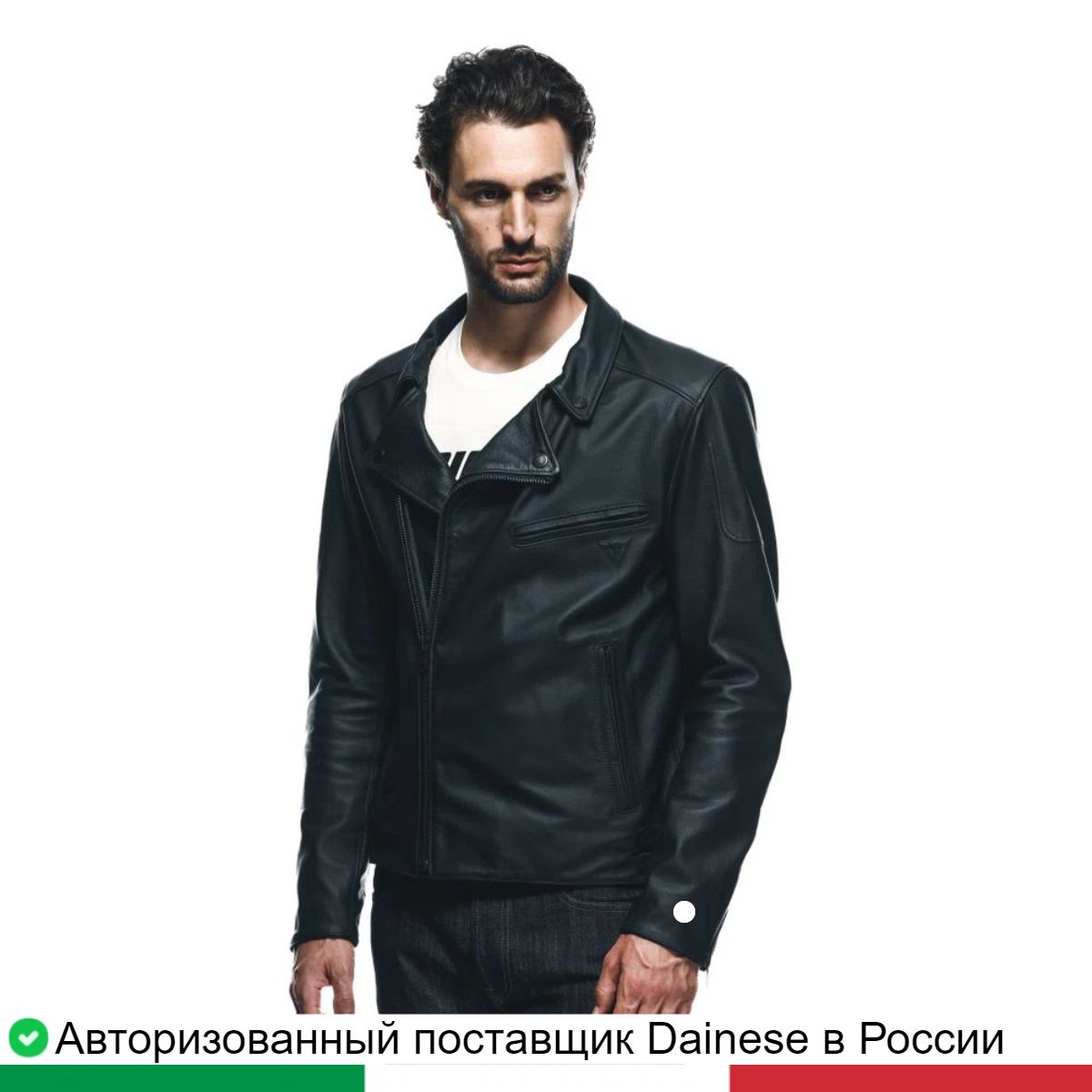 

Мотокуртка кожа мужская CHIODO LEATHER JACKET, Черный, CHIODO LEATHER