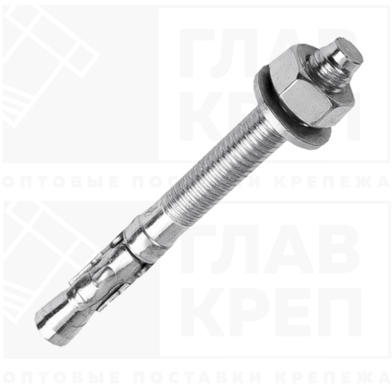 фото Анкер клиновой 10x95 покрытие горячий цинк | код а-кан10/20x95 | kmp ( 1шт. )