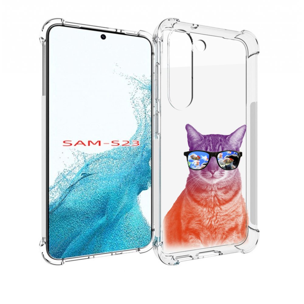 

Чехол MyPads крутой кот-2 для Samsung Galaxy S23, Прозрачный, Tocco