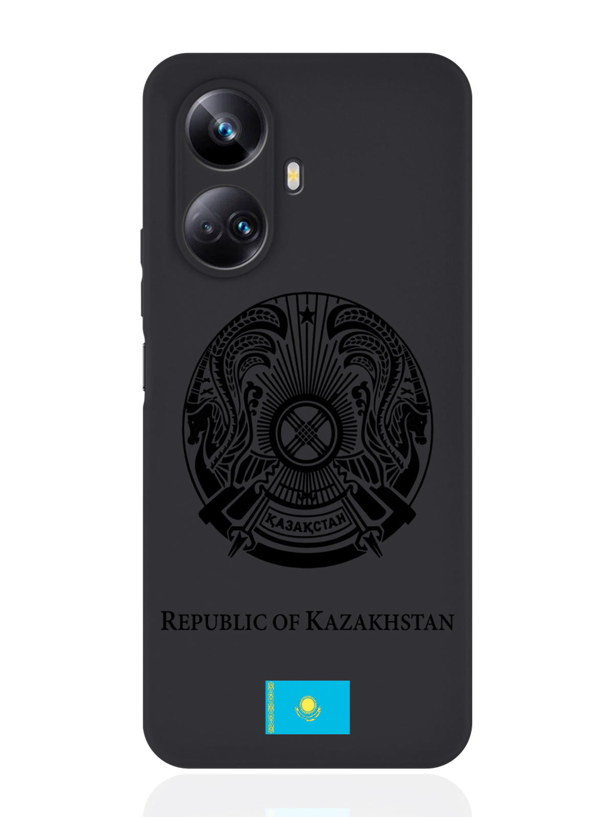 

Чехол SignumCase для Realme 10 Pro Черный лаковый Герб Казахстана черный