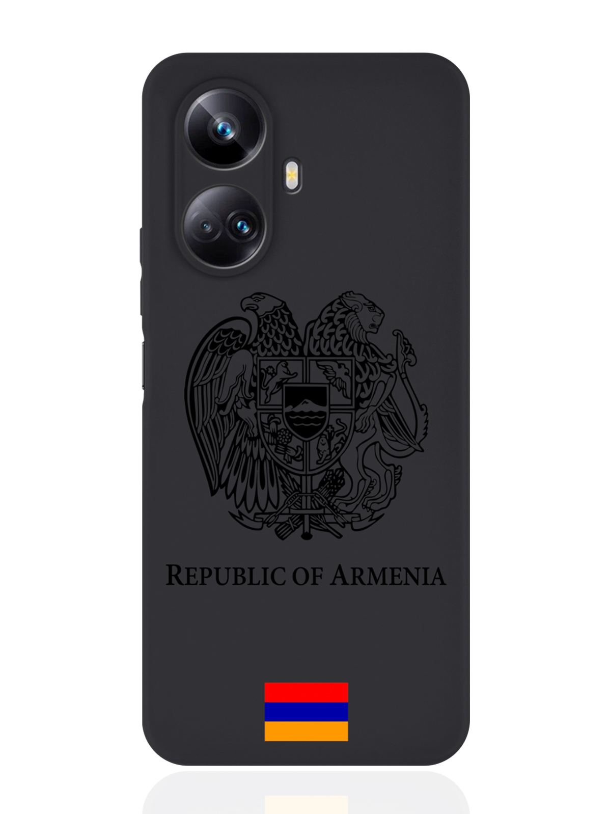

Чехол SignumCase для Realme 10 Pro Черный лаковый Герб Армении черный