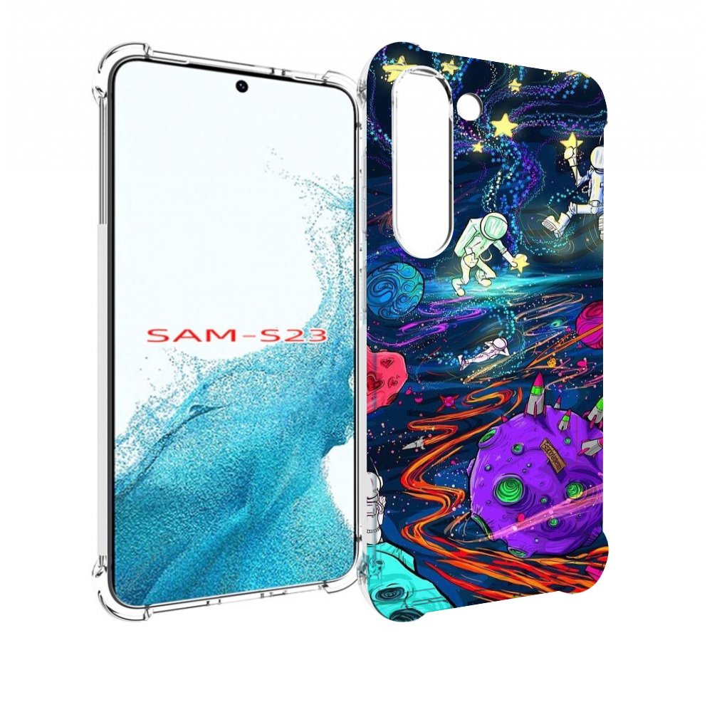 

Чехол MyPads красочный космос для Samsung Galaxy S23, Прозрачный, Tocco