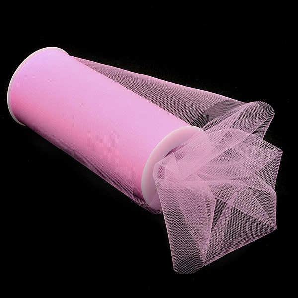 Фатин средней жесткости в шпульках, 100% нейлон, 150 мм, цвет 06 ярко-розовый 22.86 м