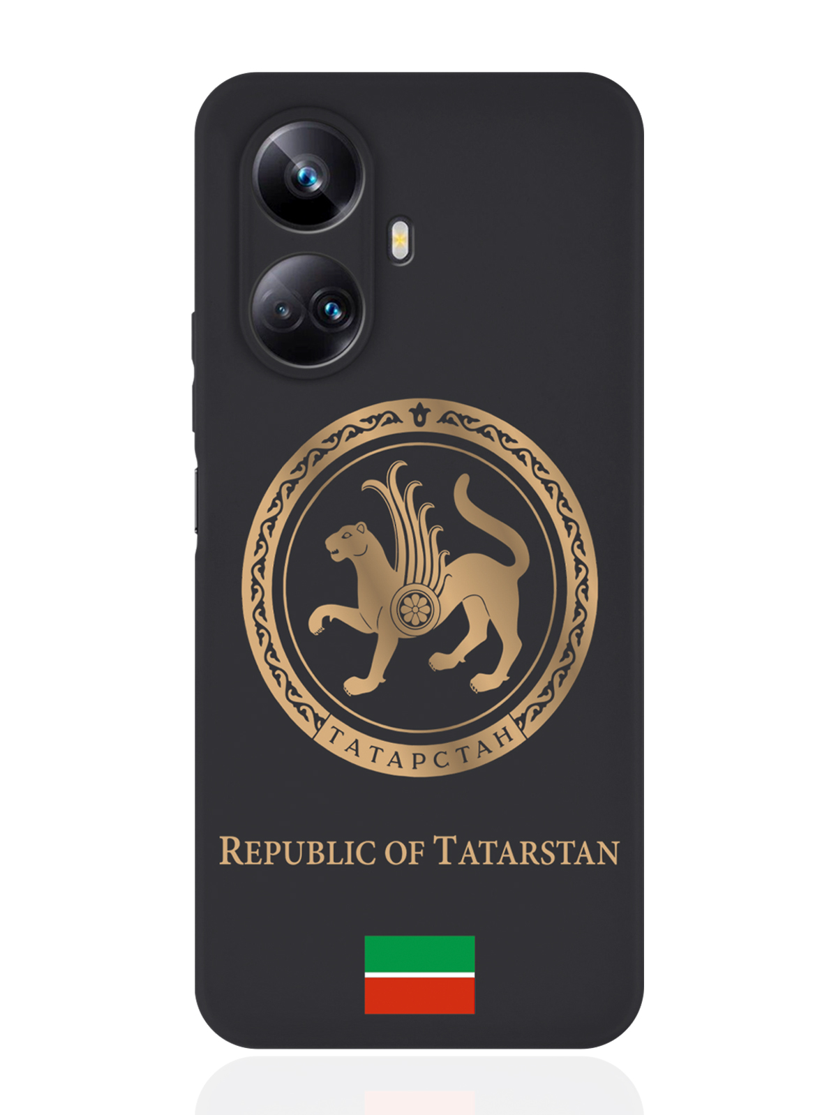 

Чехол SignumCase для Realme 10 Pro Золотой Герб Татарстана черный, Золотистый;черный