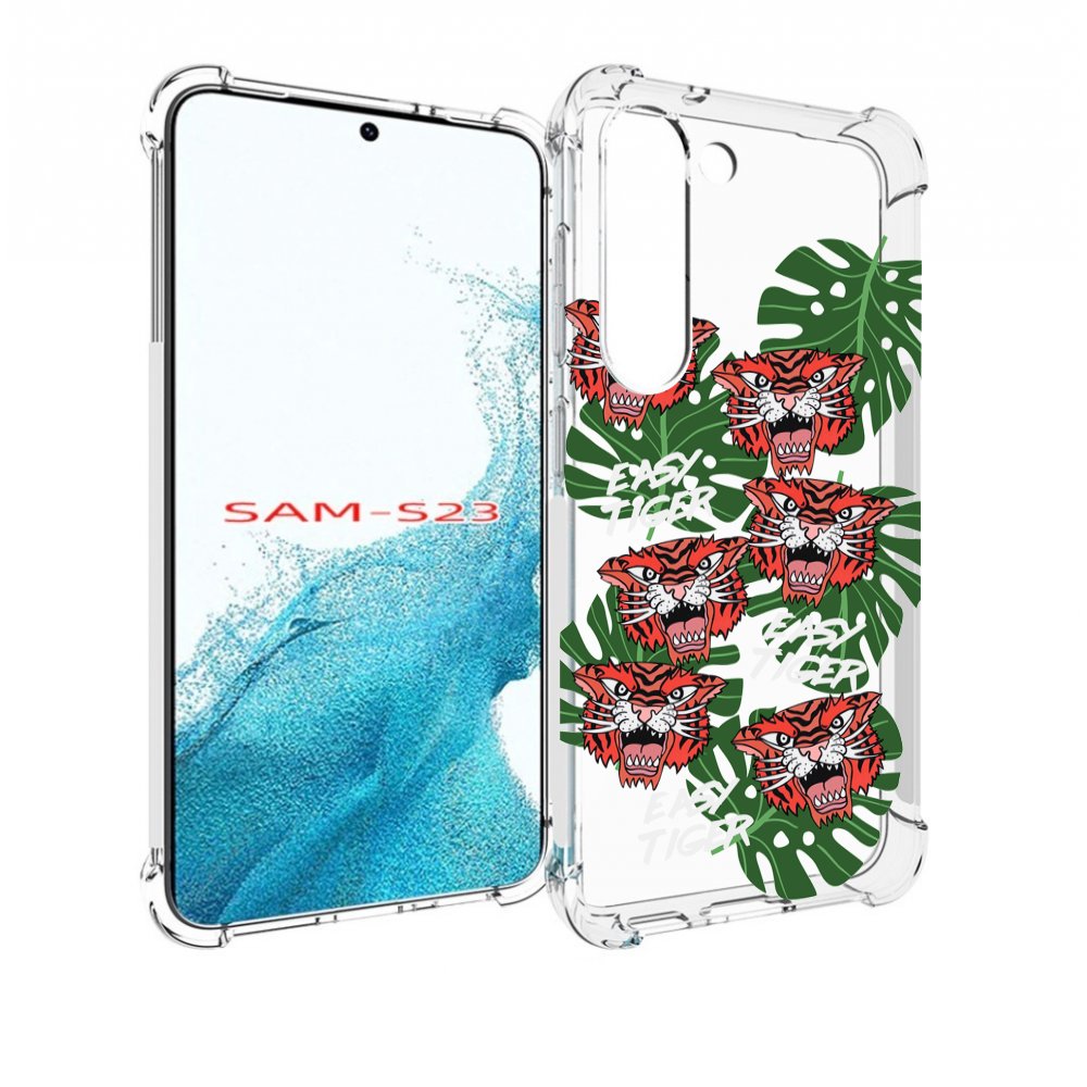 

Чехол MyPads красные-тигры для Samsung Galaxy S23, Прозрачный, Tocco