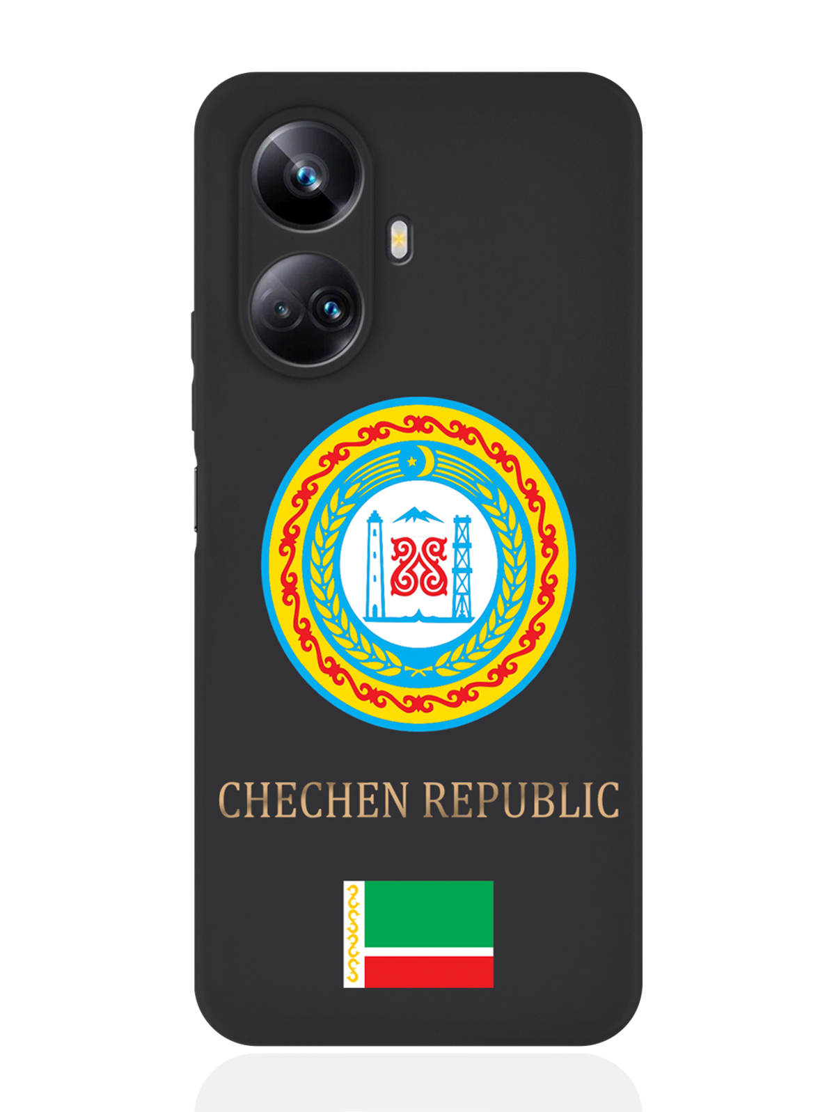 Чехол SignumCase для Realme 10 Pro Герб Чечни черный