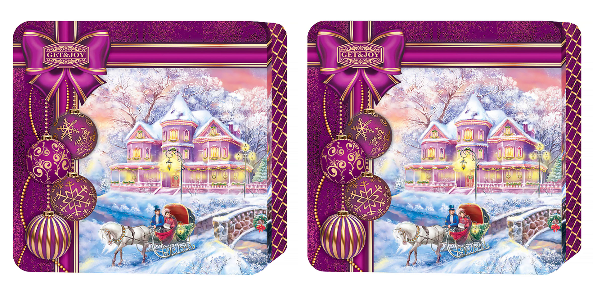 

Чай черный GET&JOY Новогоднии шары, 100 г, 2 упаковки