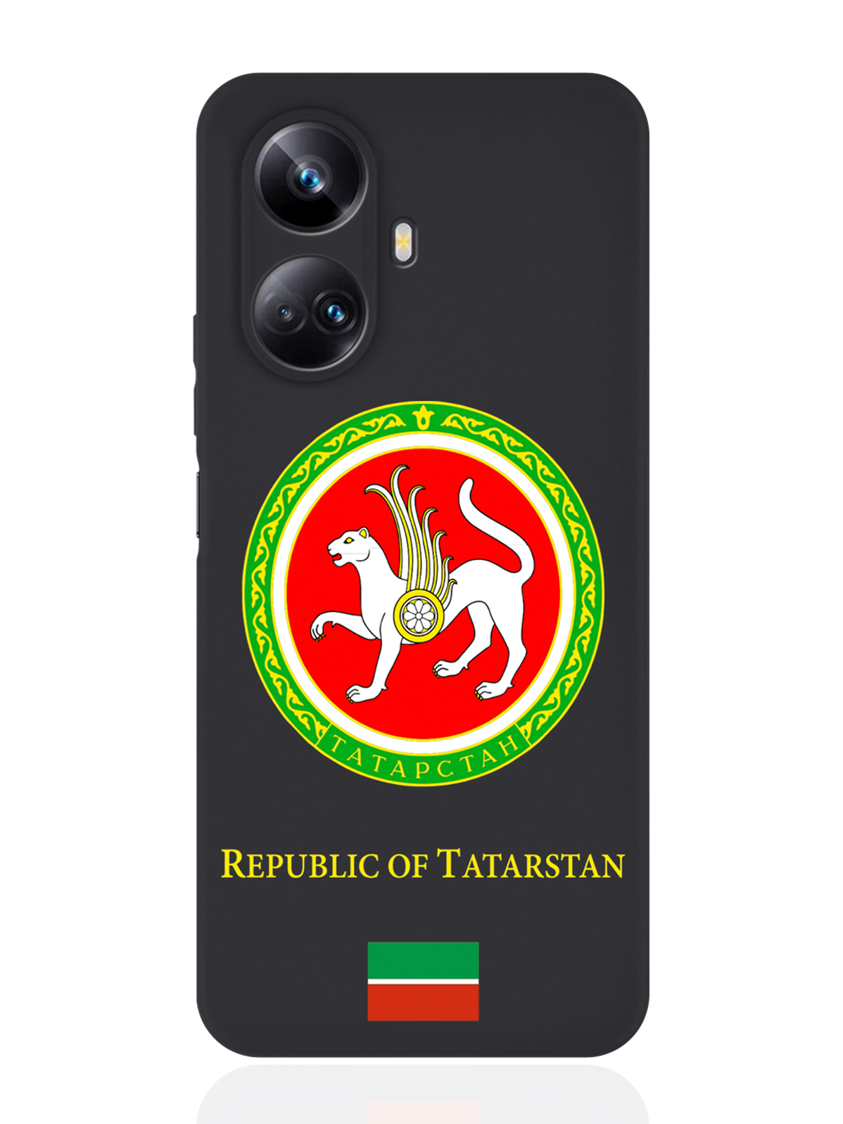 

Чехол SignumCase для Realme 10 Pro Герб Татарстана черный, Разноцветный