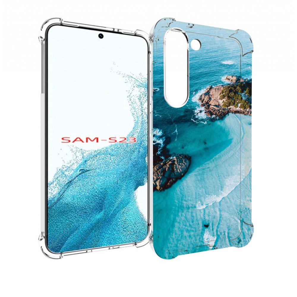 

Чехол MyPads красивый голубой залив для Samsung Galaxy S23, Прозрачный, Tocco