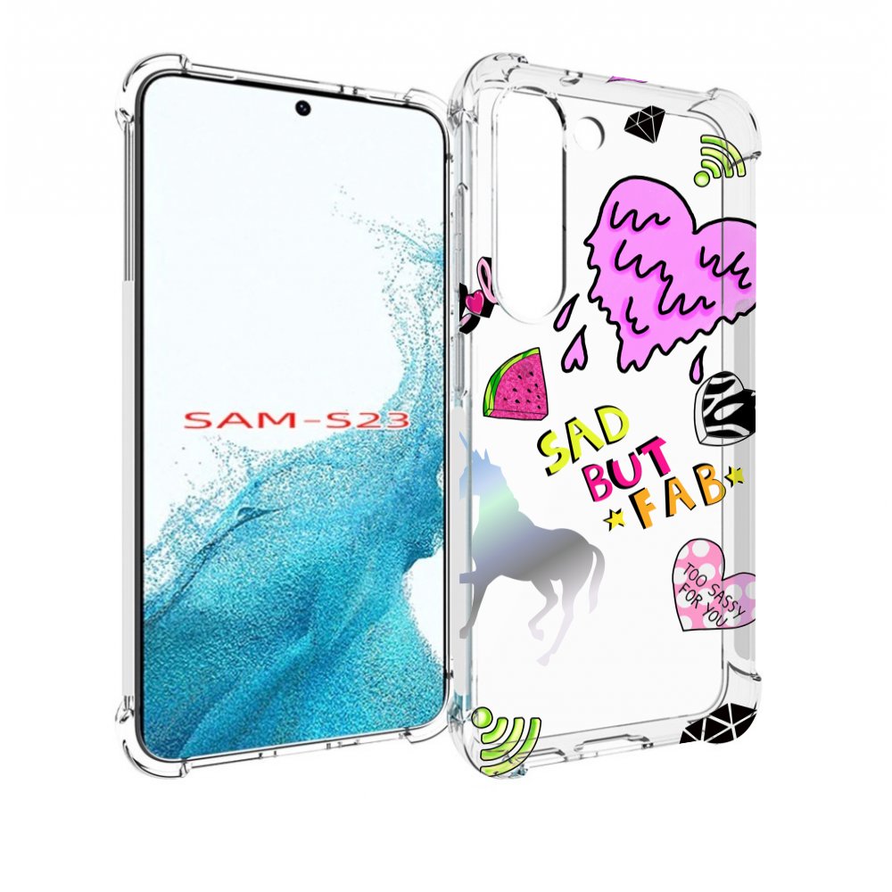 

Чехол MyPads красивые-смайлики для Samsung Galaxy S23, Прозрачный, Tocco