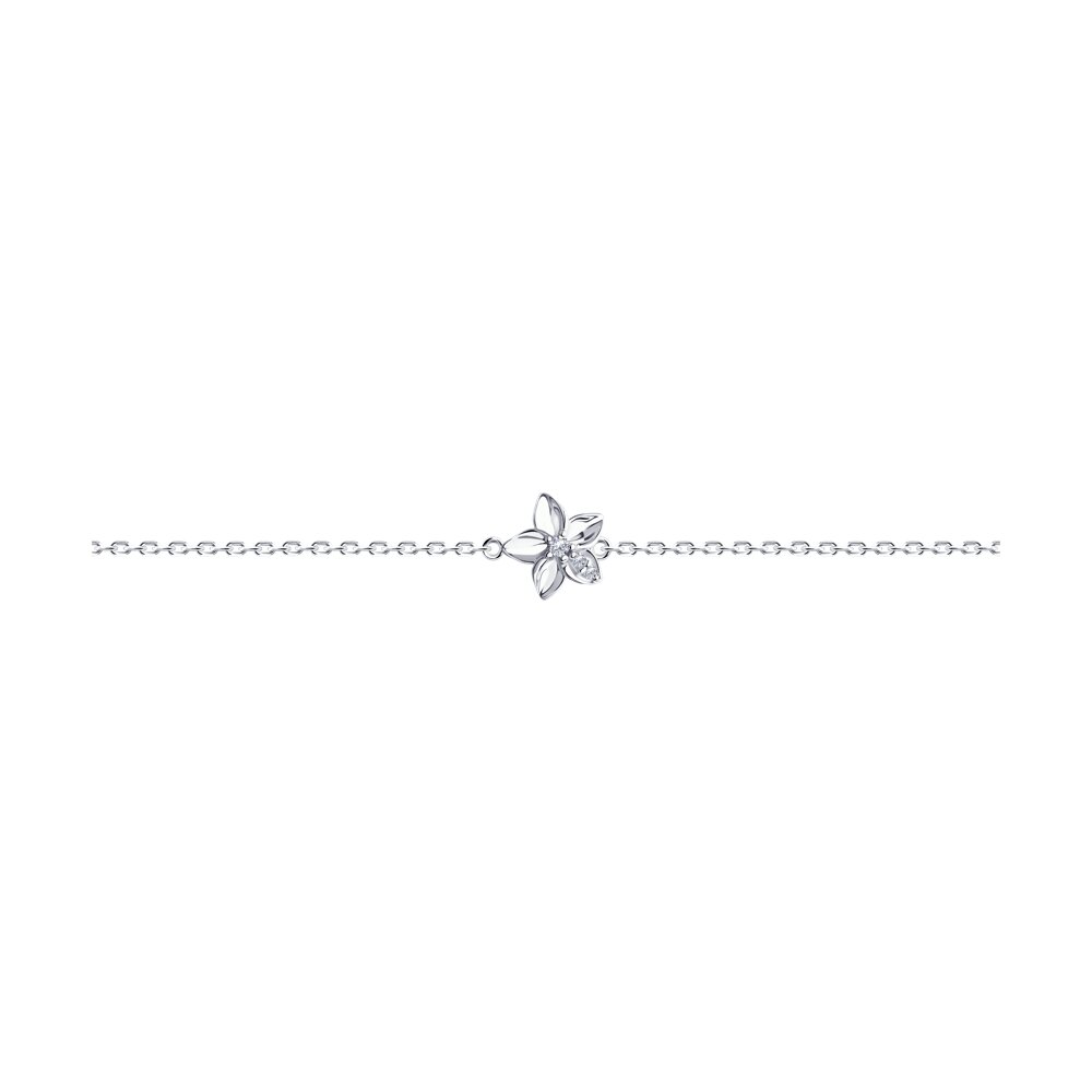 

Браслет из серебра с фианитом р. 16 Diamant 94-150-01636-1, 94-150-01636-1