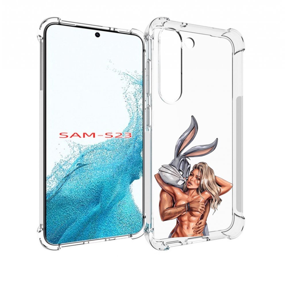 Чехол MyPads красивая-девушка-с-бак-банни женский для Samsung Galaxy S23