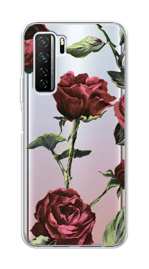 

Чехол Awog на Honor 30S (Global) "Бордовые розы фон", Красный, 6102850-8