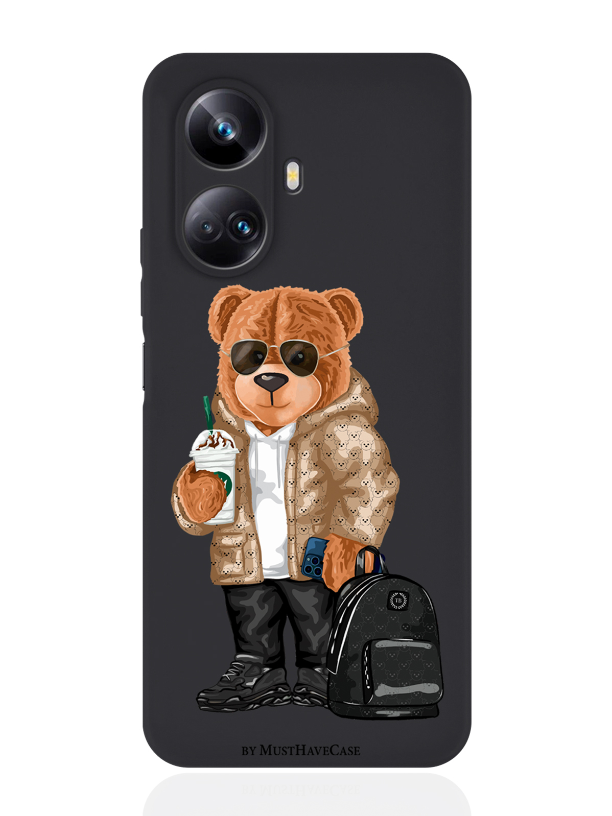 фото Чехол musthavecase для realme 10 pro tony style в очках черный