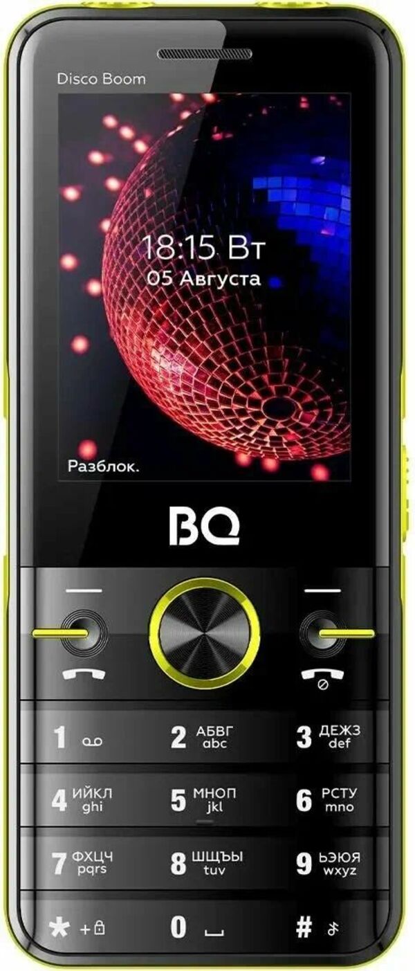 

Мобильный телефон BQ Black/Yellow (2842 Disco Boom Black+Yellow)