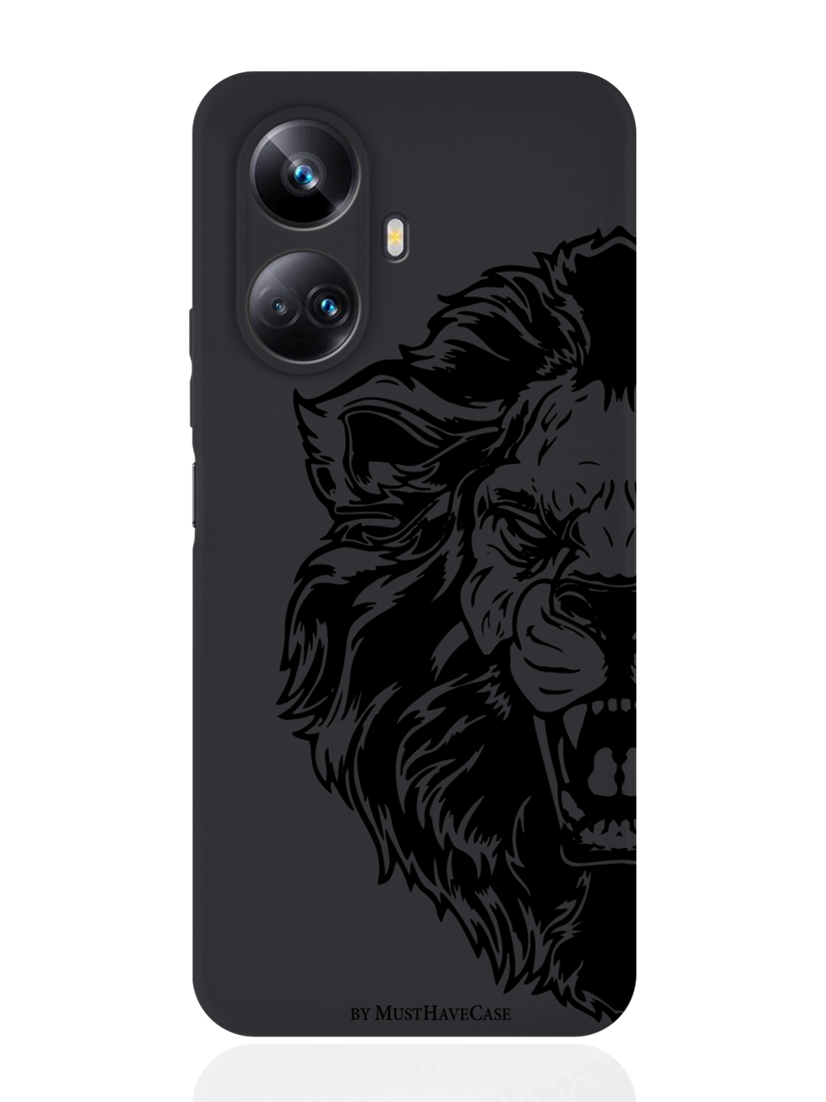

Чехол MustHaveCase для Realme 10 Pro Король Лев черный, Черный;коричневый