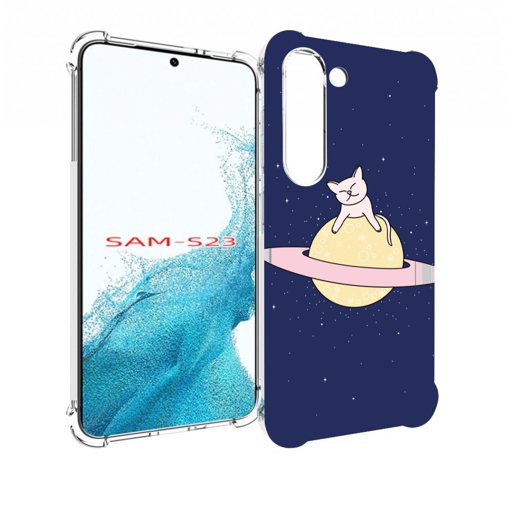 

Чехол MyPads котик на планете для Samsung Galaxy S23, Прозрачный, Tocco