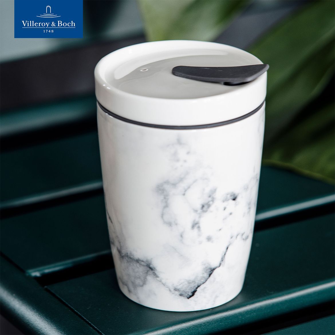 Стакан для кофе и чая с крышкой 290 мл, Coffee To Go Marmory, like. by Villeroy & Boch