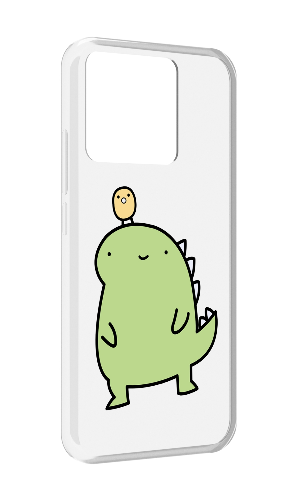 

Чехол MyPads Tocco для Xiaomi Redmi 10A зеленый-динозаврик детский, Прозрачный, Tocco