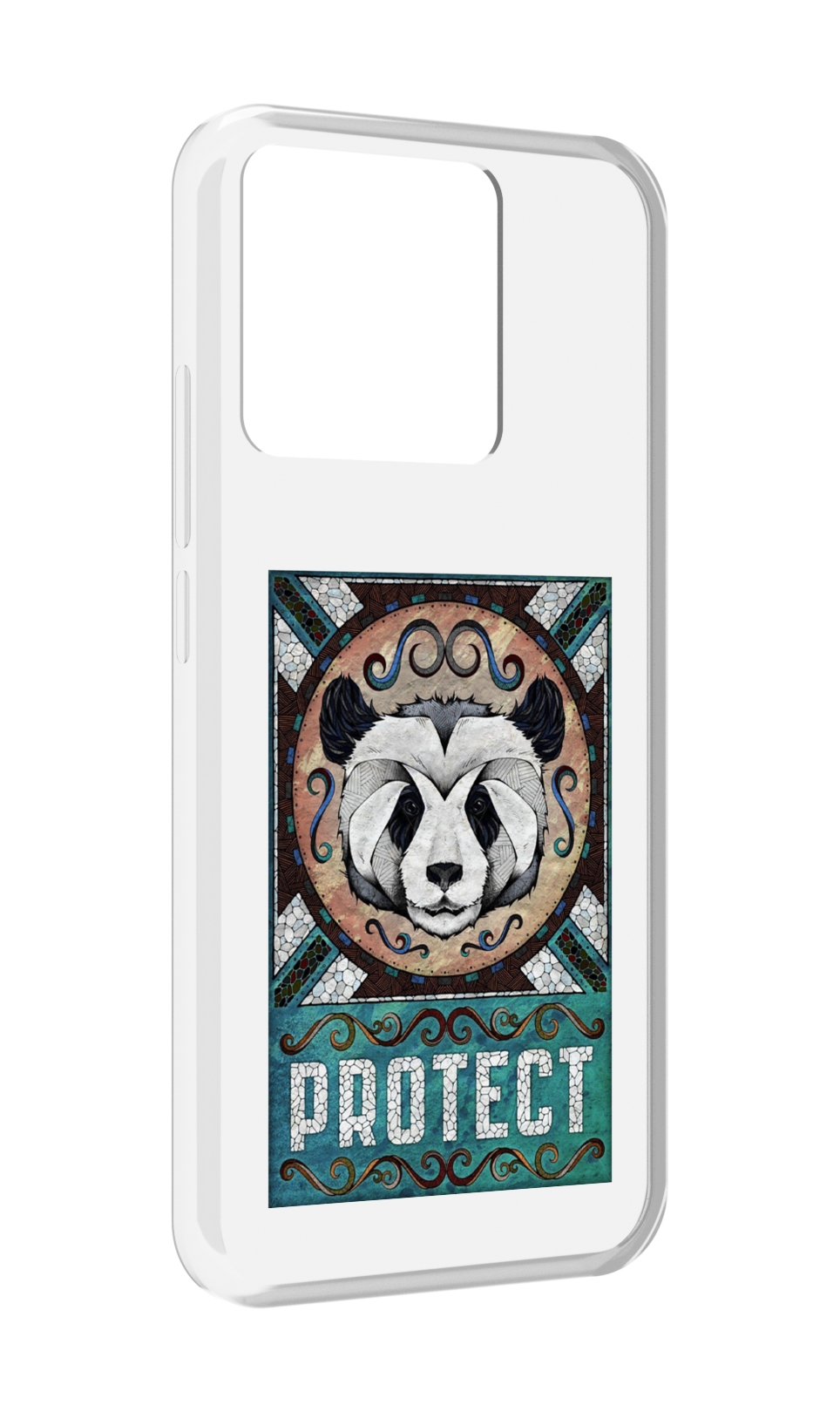 

Чехол MyPads Tocco для Xiaomi Redmi 10A защита панды, Прозрачный, Tocco