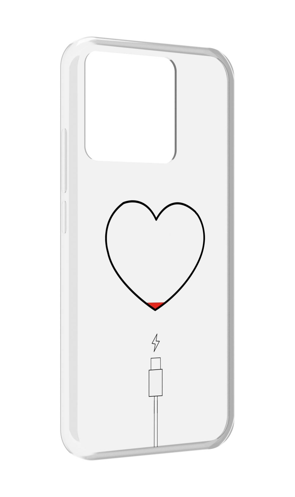 

Чехол MyPads Tocco для Xiaomi Redmi 10A зарядка-сердца, Прозрачный, Tocco