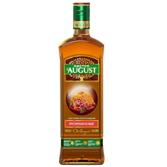 

настойка ДА Брусничная на меду 40% 0,5л
