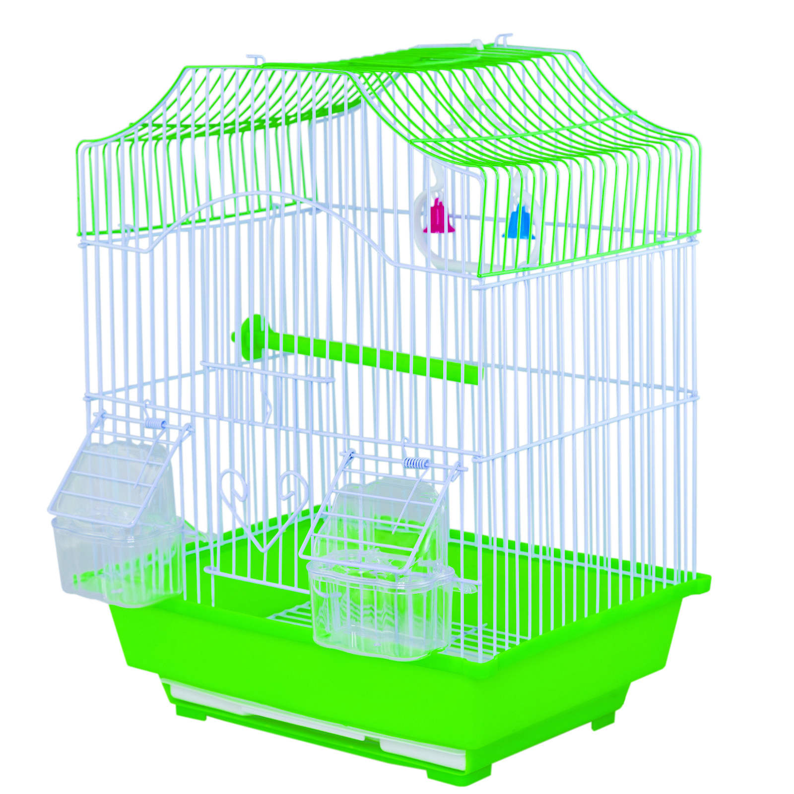 Клетка для птиц Не Один Дома Сойка зеленый, пластик, металл, 30х22х39 см