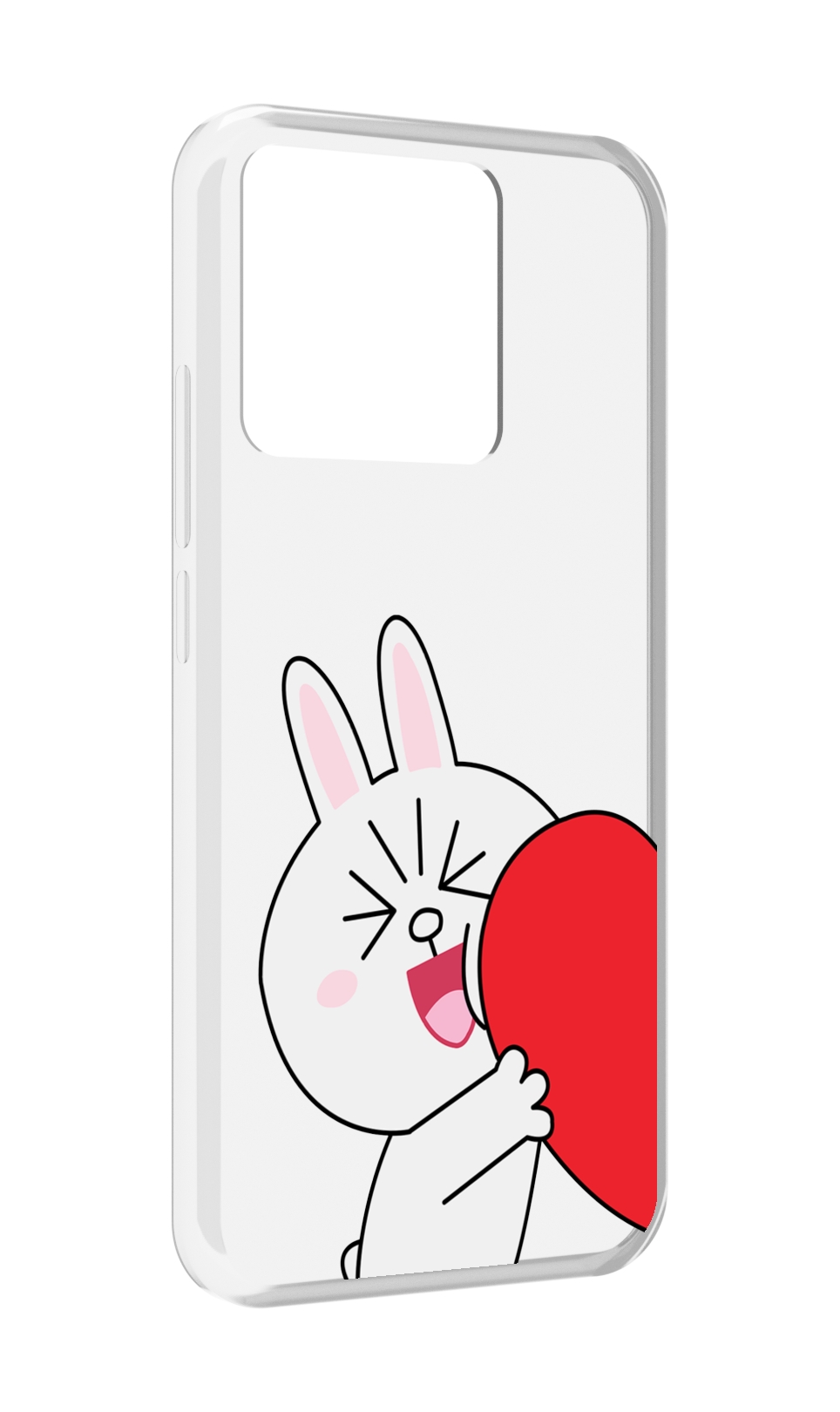 

Чехол MyPads Tocco для Xiaomi Redmi 10A зайчик-с-полуседрцем, Прозрачный, Tocco