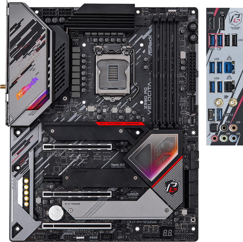 фото Материнская плата asrock z590 pg velocita