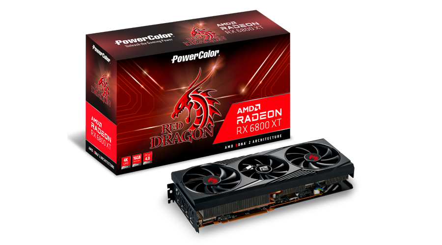 фото Видеокарта powercolor amd radeon rx 6800 xt red dragon (axrx 6800xt 16gbd6-3dhr/oc)