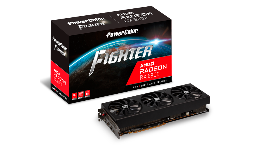 фото Видеокарта powercolor amd radeon rx 6800 fighter (axrx 6800 16gbd6-3dh/oc)