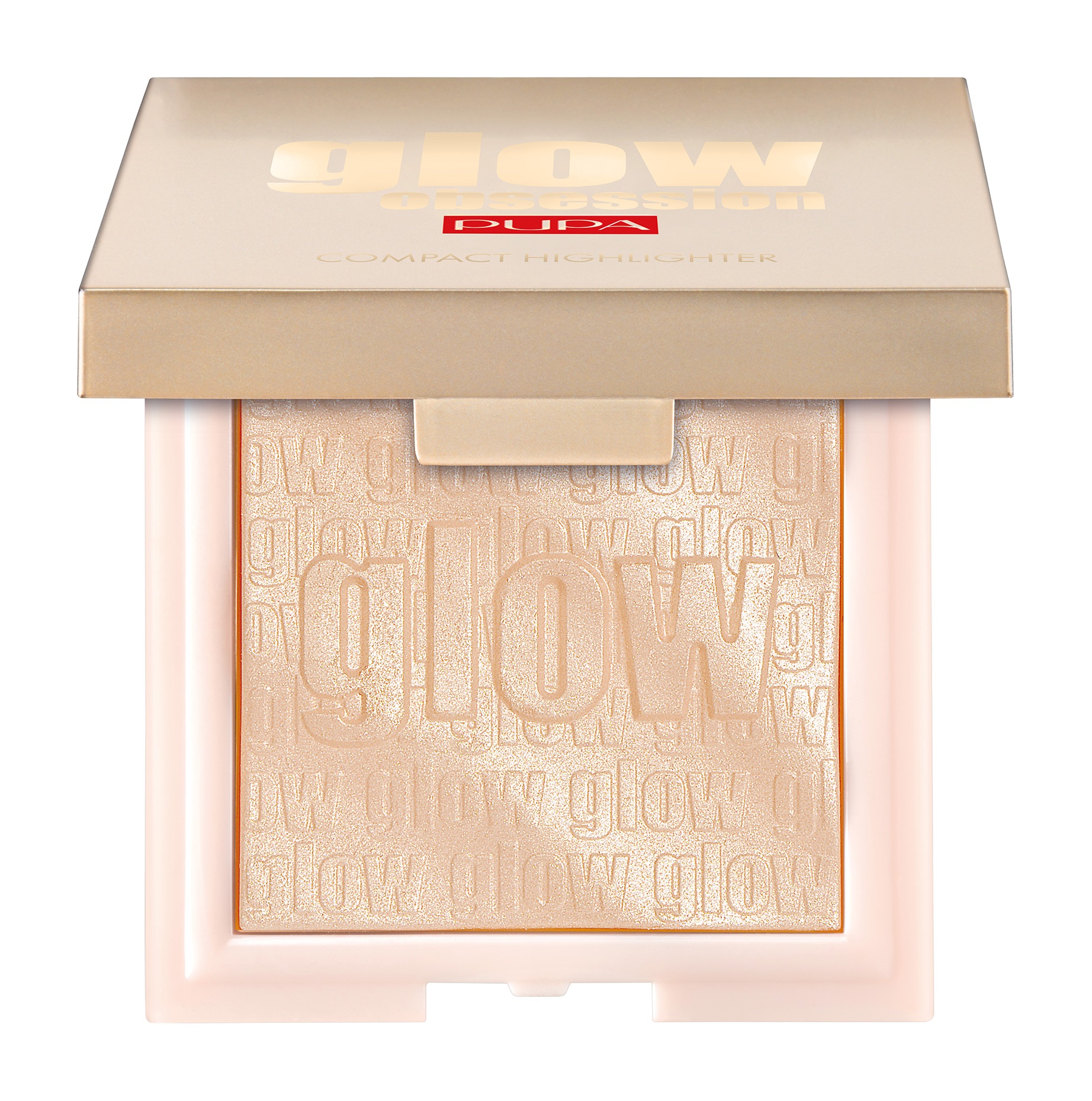 Хайлайтер PUPA Glow Obsession Compact Highlighter 100 Light Gold палетка revolution pro бронзер хайлайтер и румяна glam mood face palette light