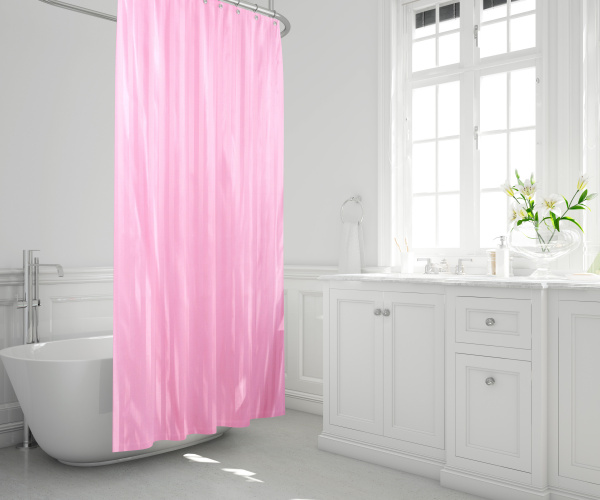 фото Штора для ванной 180х200 см rigone розовый bacchetta