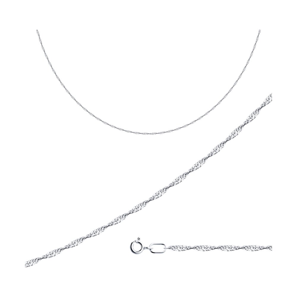 

Цепочка из серебра 40 см. Diamant 96-180-09030-1, 96-180-09030-1