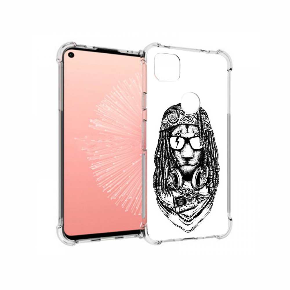 

Чехол MyPads Tocco для Google Pixel 4A дреды льва, Прозрачный, Tocco