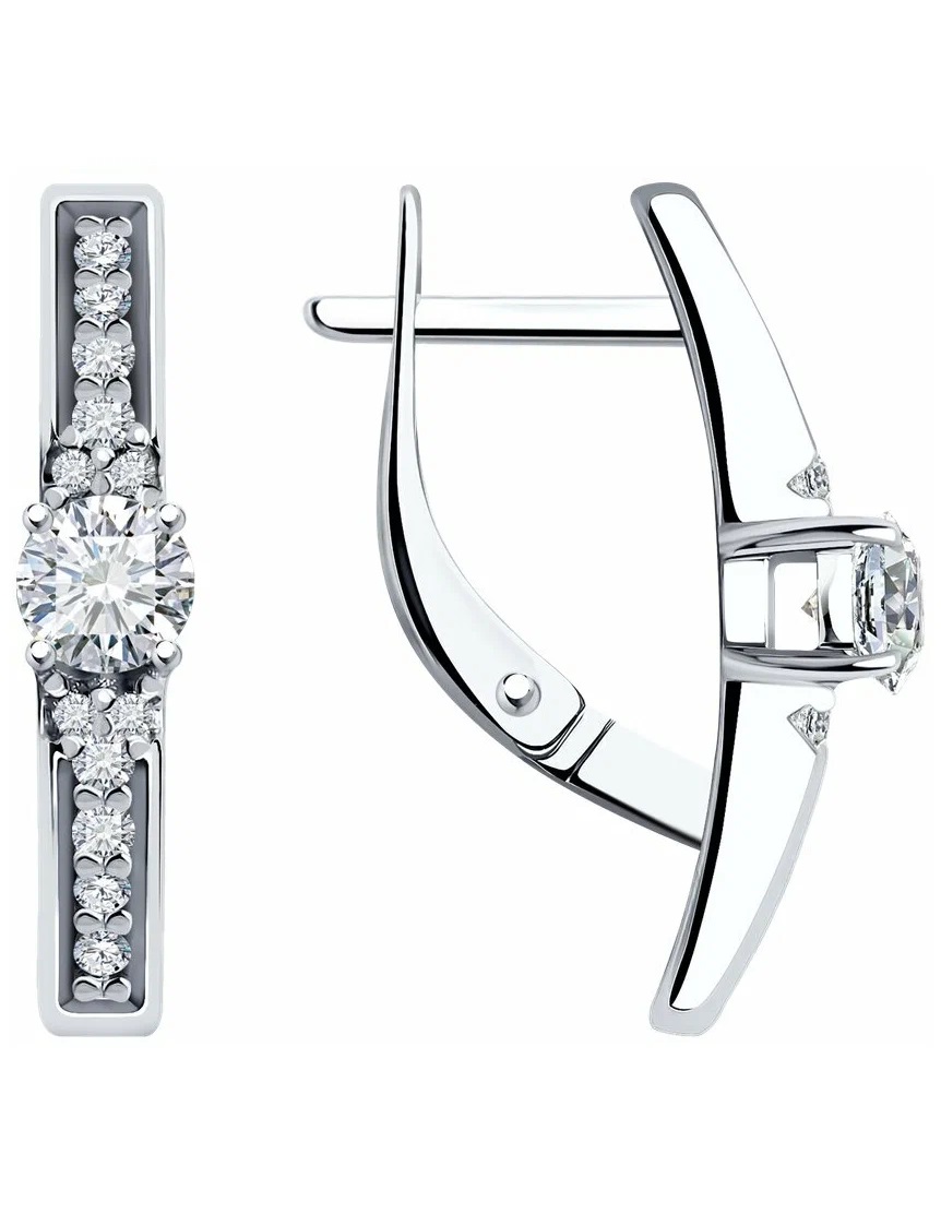 

Серьги из серебра с фианитом Diamant 94-120-01604-1, 94-120-01604-1