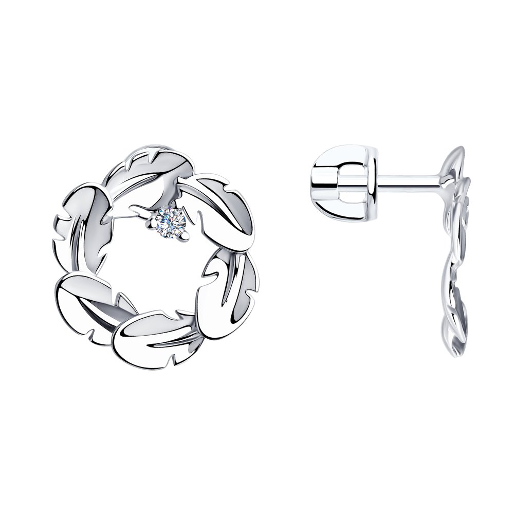 

Серьги из серебра SOKOLOV 94023642, фианит, 94023642