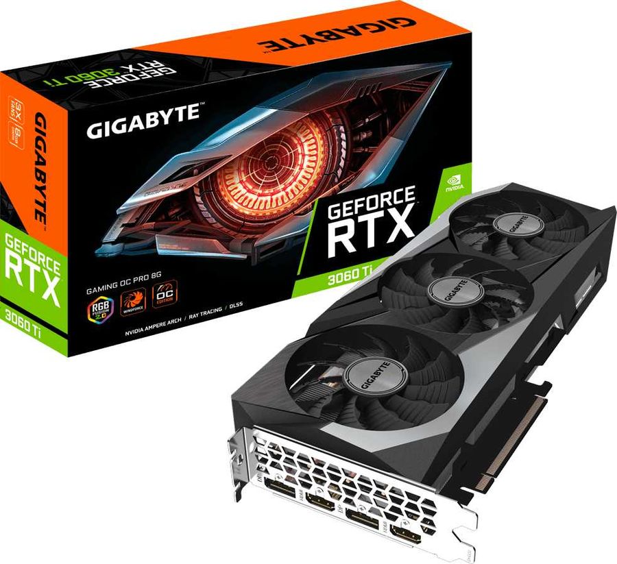 фото Видеокарта gigabyte nvidia geforce rtx 3060 ti gaming oc pro (gv-n306tgamingoc pro-8gd)