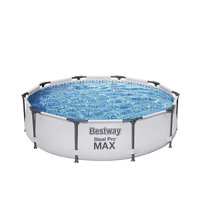 

Каркасный бассейн Bestway Steel Pro Max 305х305х76 см, Серый, Steel Pro Max