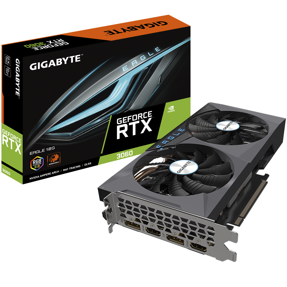 фото Видеокарта gigabyte nvidia geforce rtx 3060 eagle (gv-n3060eagle-12gd)