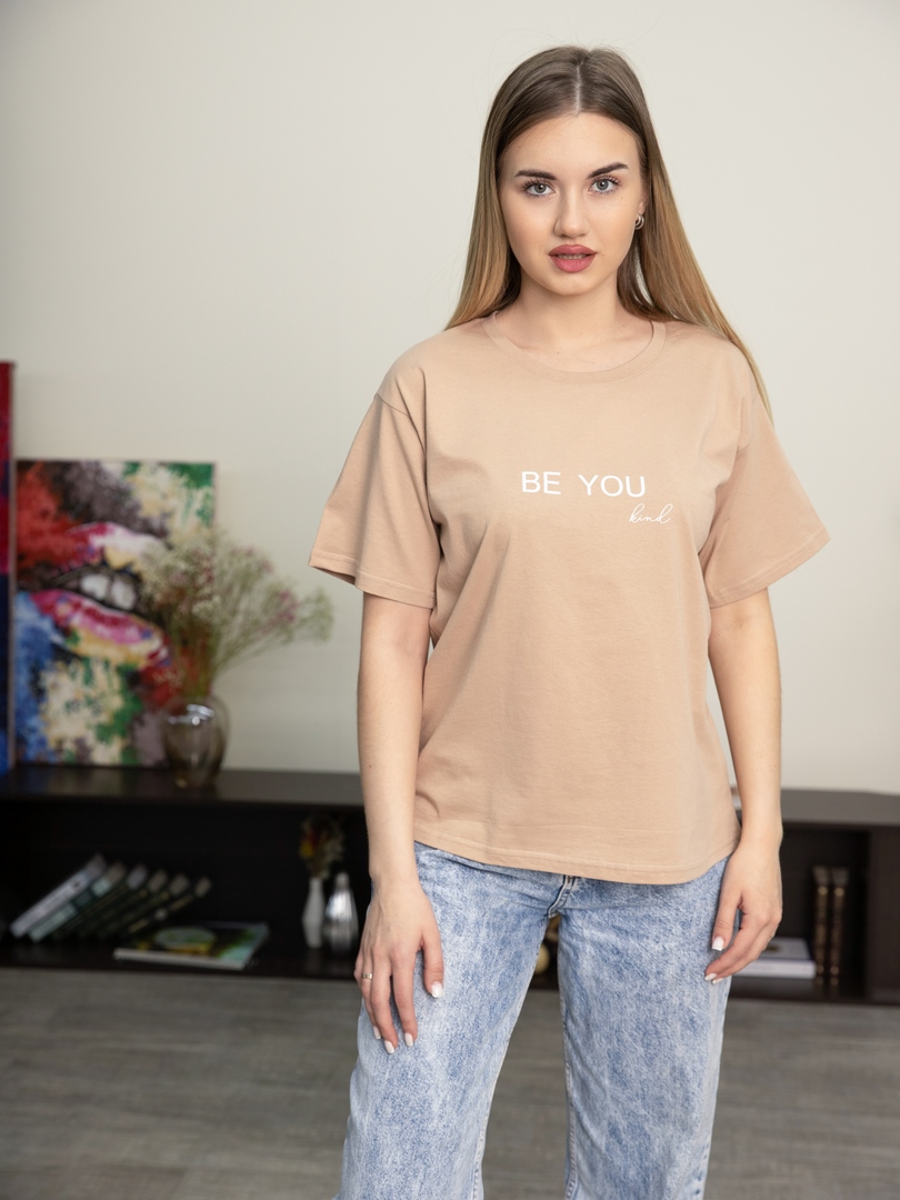 Футболка женская LIDEKO 521-22 бежевая 96