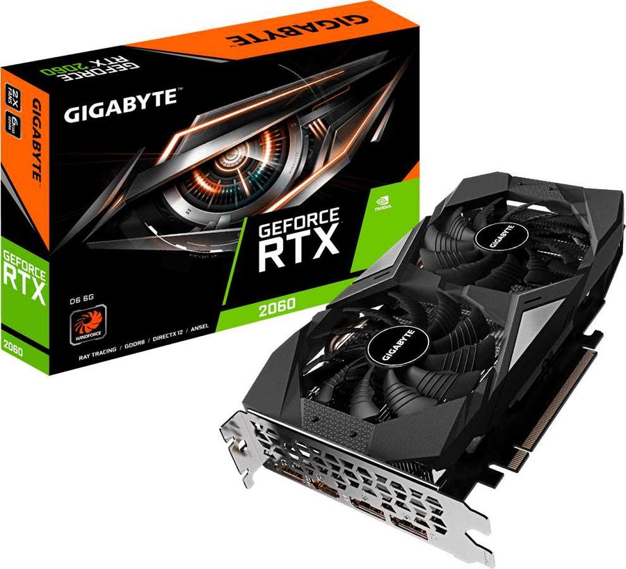 фото Видеокарта gigabyte nvidia geforce rtx 2060 d6 6g (gv-n2060d6-6gd)