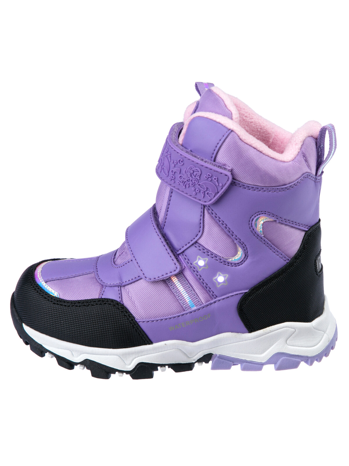 Ботинки для девочек PlayToday, черный,светло-серый,светло-розовый, 31