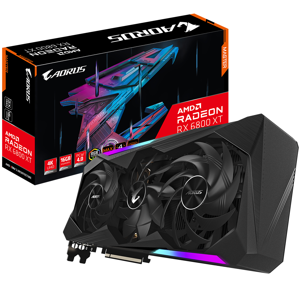 фото Видеокарта gigabyte aorus amd radeon rx 6800 xt master type c (gv-r68xtaorus m-16gc)